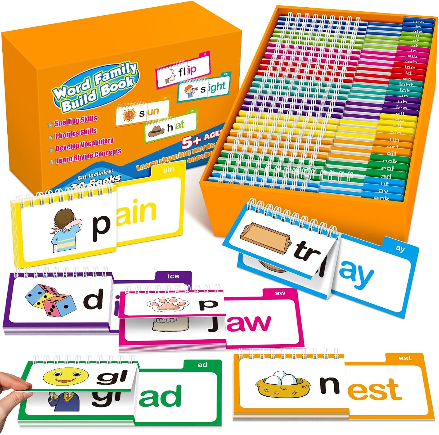 Phonics Card Game - Kartu Flash Phonics Keluarga Kata Buku