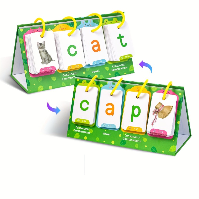 Phonics Card Game - AotBlcer 129 Buah Permainan Pembuat Kata-Set