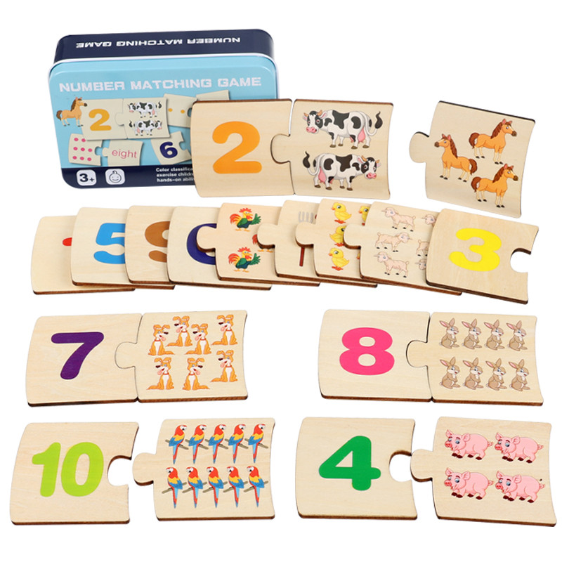 Kids Education App - Papan Puzzle Kayu Bentuk Hewan dan