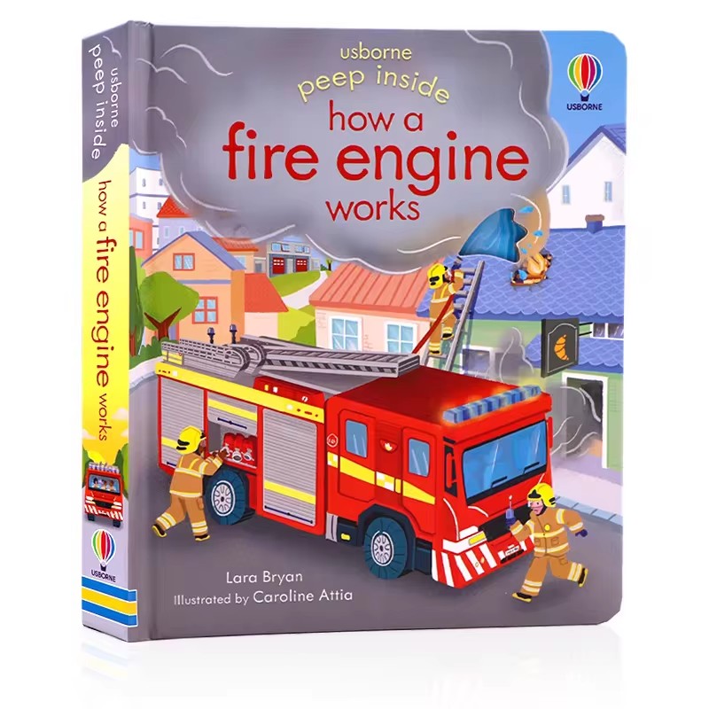 Usborne Peep Inside How A Fire - Kids Education Books ulasan dan harga