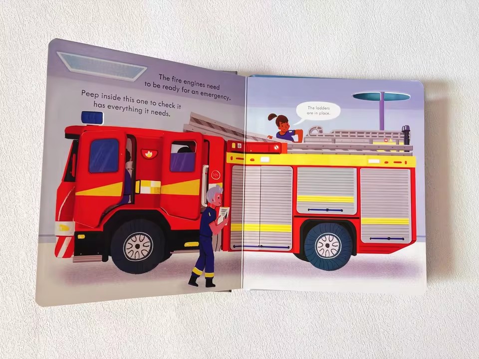 Usborne Peep Inside How A Fire - Kids Education Books ulasan dan harga