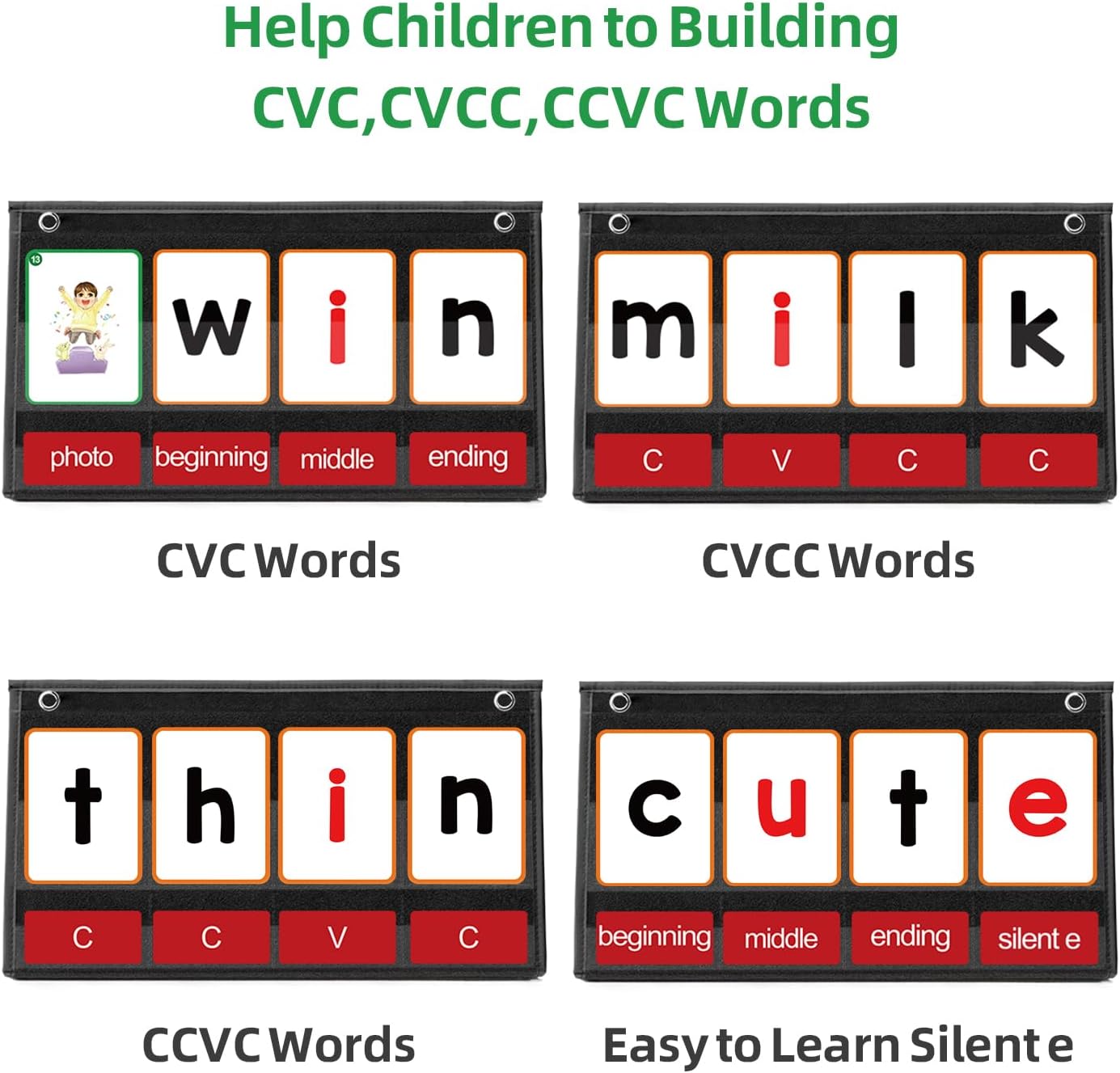 Bagan Saku Bangunan Kata CVC d - Phonics Card Game ulasan dan harga