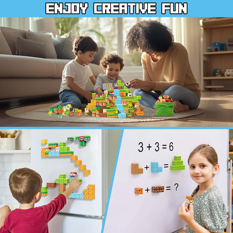 10-500 Buah Blok Bangunan Magn - Kids Education World ulasan dan harga