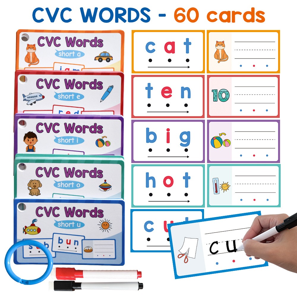 Kartu Flash Tulisan Tangan Pen - Phonics Card Game ulasan dan harga