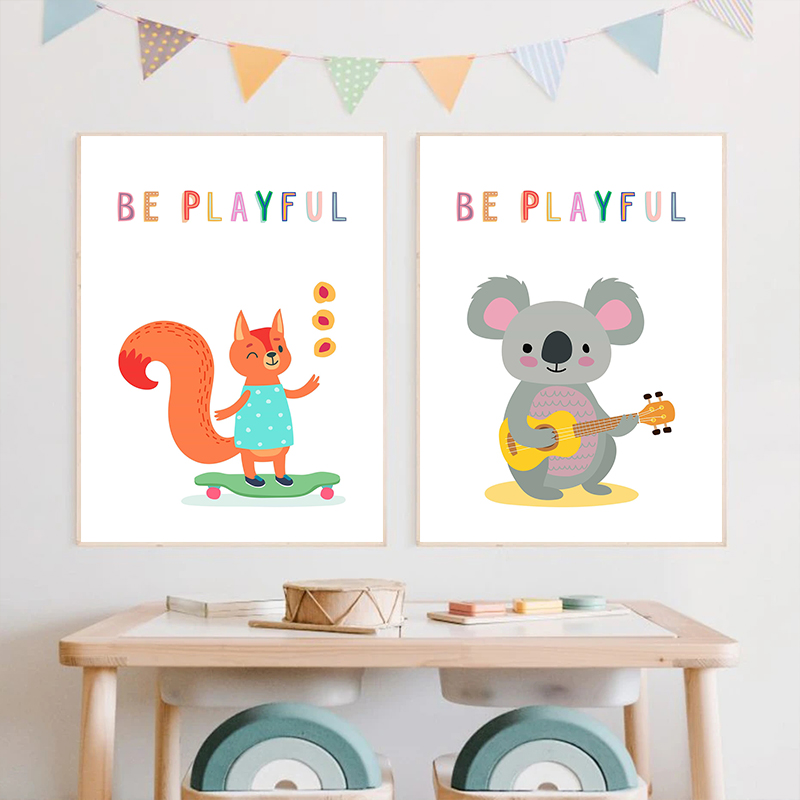 Kanvas Cetak Gambar Hewan Dind - English Kids Education ulasan dan harga